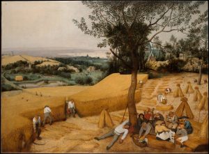 The Harvesters, an oil on wood painting by Pieter Bruegel the Elder (The Netherlands, 1525 – 1569)