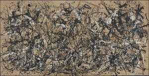 Abstract drip painting by the artist Jackson Pollock