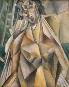 Pablo Picasso Cubist-style paiting of a nude in an armchair 